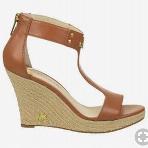 Michael Kors cognac wedge
